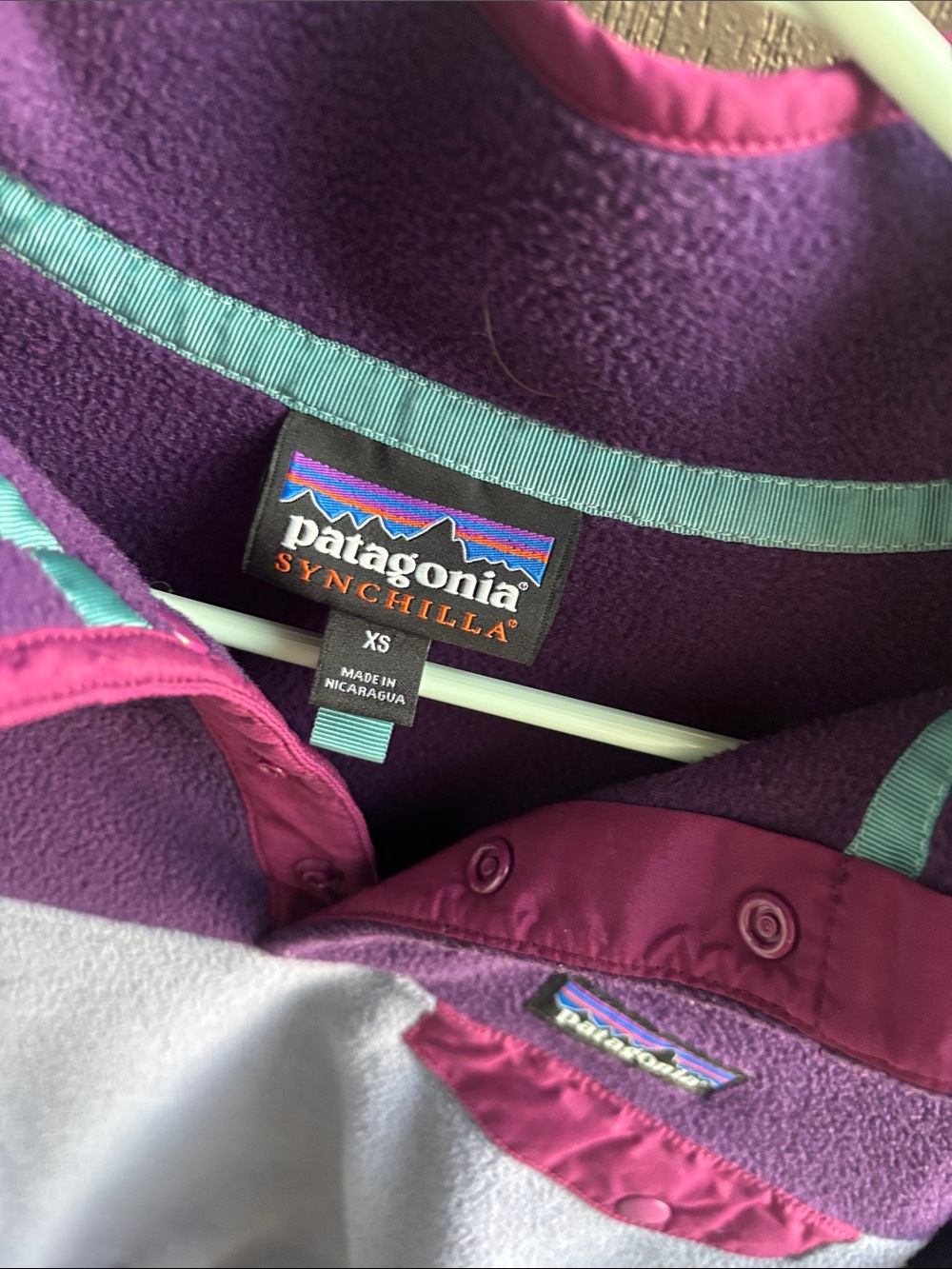 Patagonia Purple Synchilla Snap-T Fleece Pullover - Picture 2 of 4
